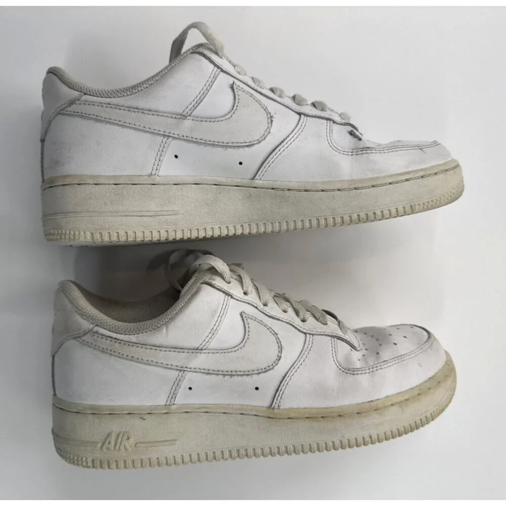 Nike Air Force 1 Shoes Womens 8.5 Low Triple White Athletic Sneakers 315115-112